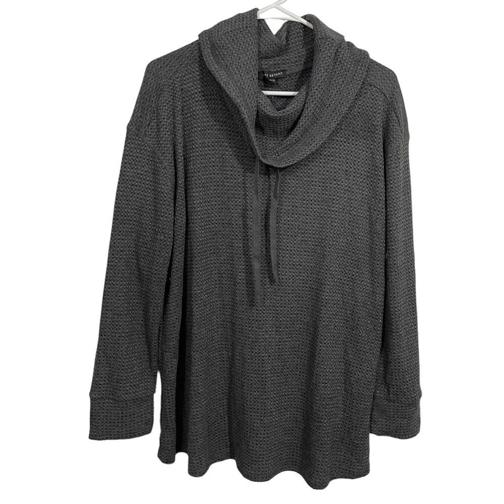 Lane Bryant Grey Sparkly Plus Size Cowl Neck Sweater